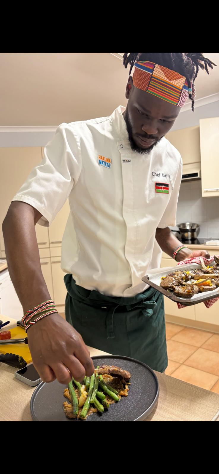 Chef Ben preparing a private meal