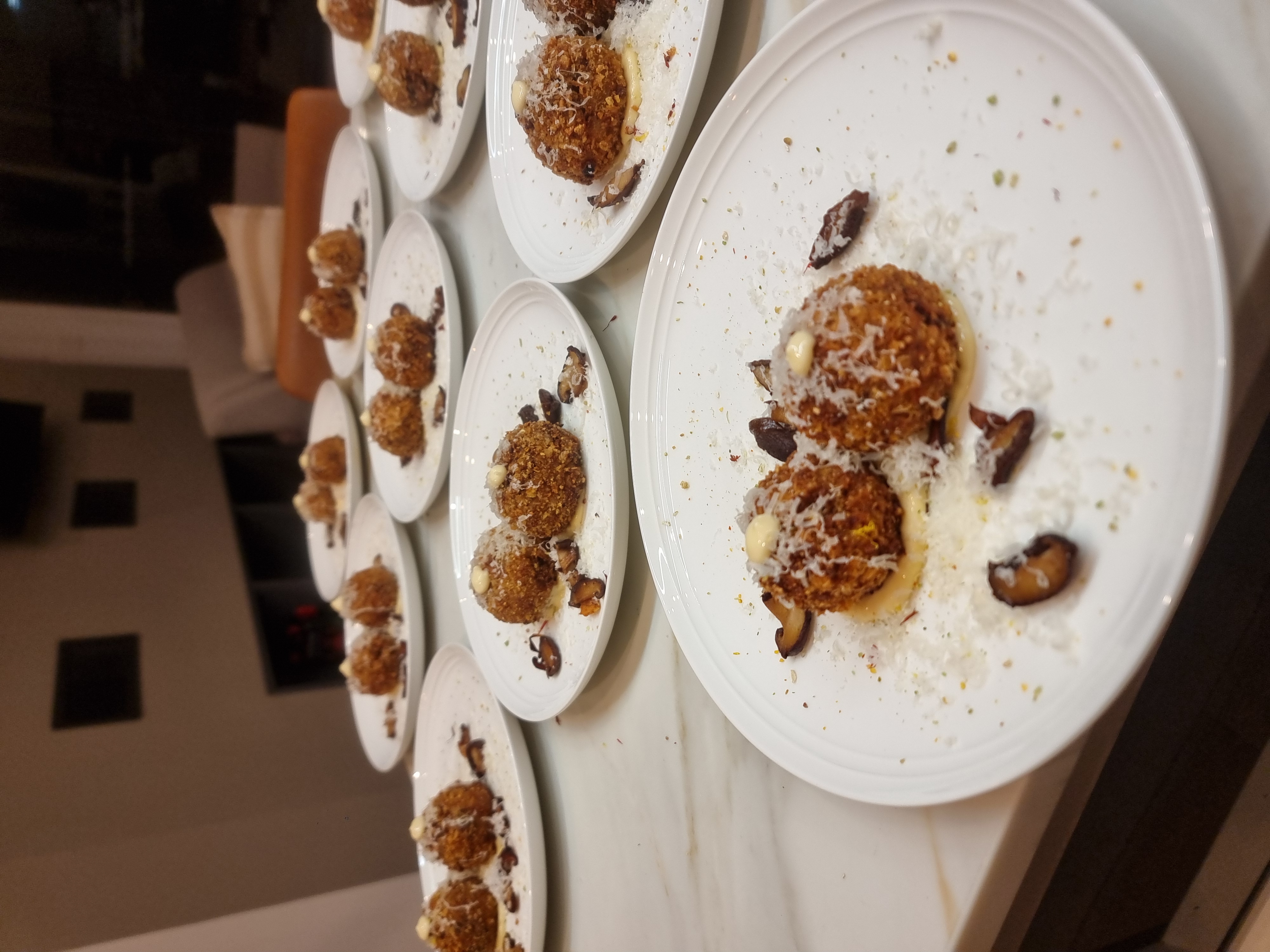 Canapés prepared for an event